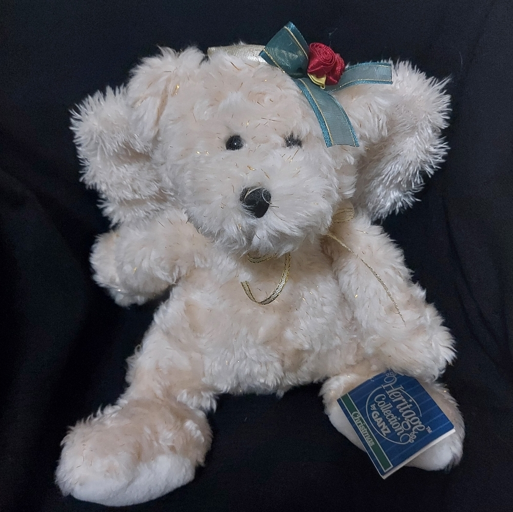 Angeline Heritage Collection by Ganz Ivory Plush Angel Bear HX4058 Halo &  Wings